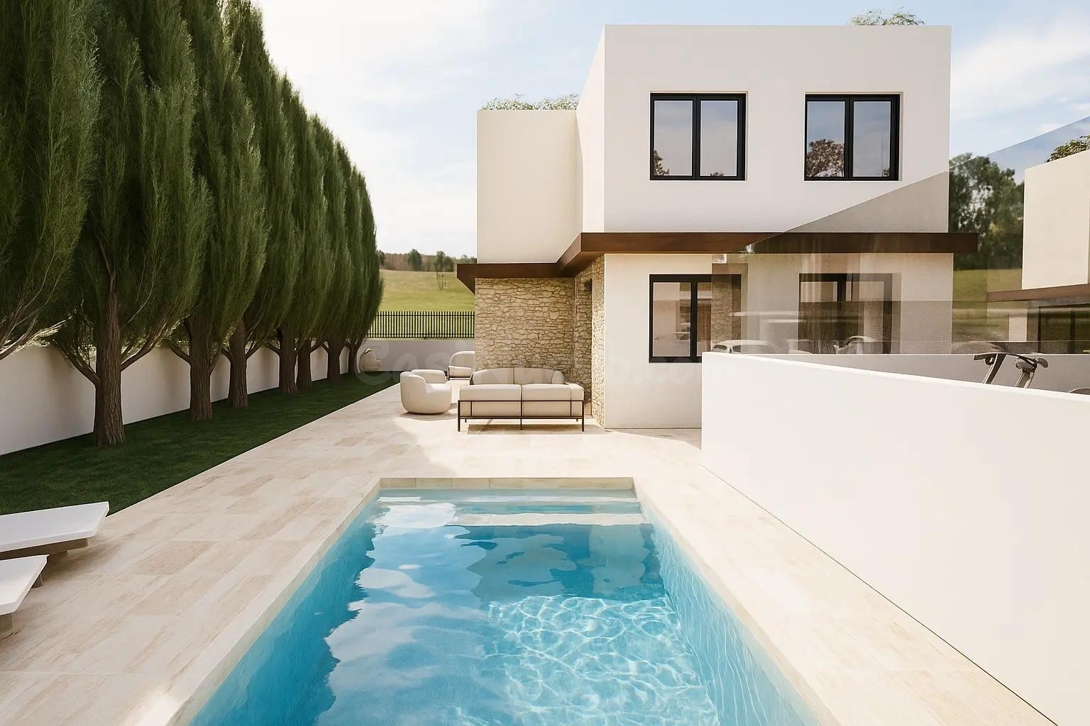 Espectacular Chalet Obra Nueva en San Juan de Alicante/La Font con Piscina Privada y Vistas al Mar