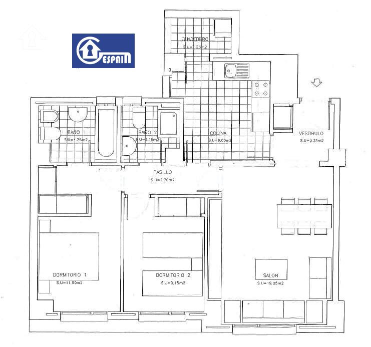 GRUPO GESPAIN PROMOCIONA PISO EN VENTA EN PAU CARABANCHEL - foto 2