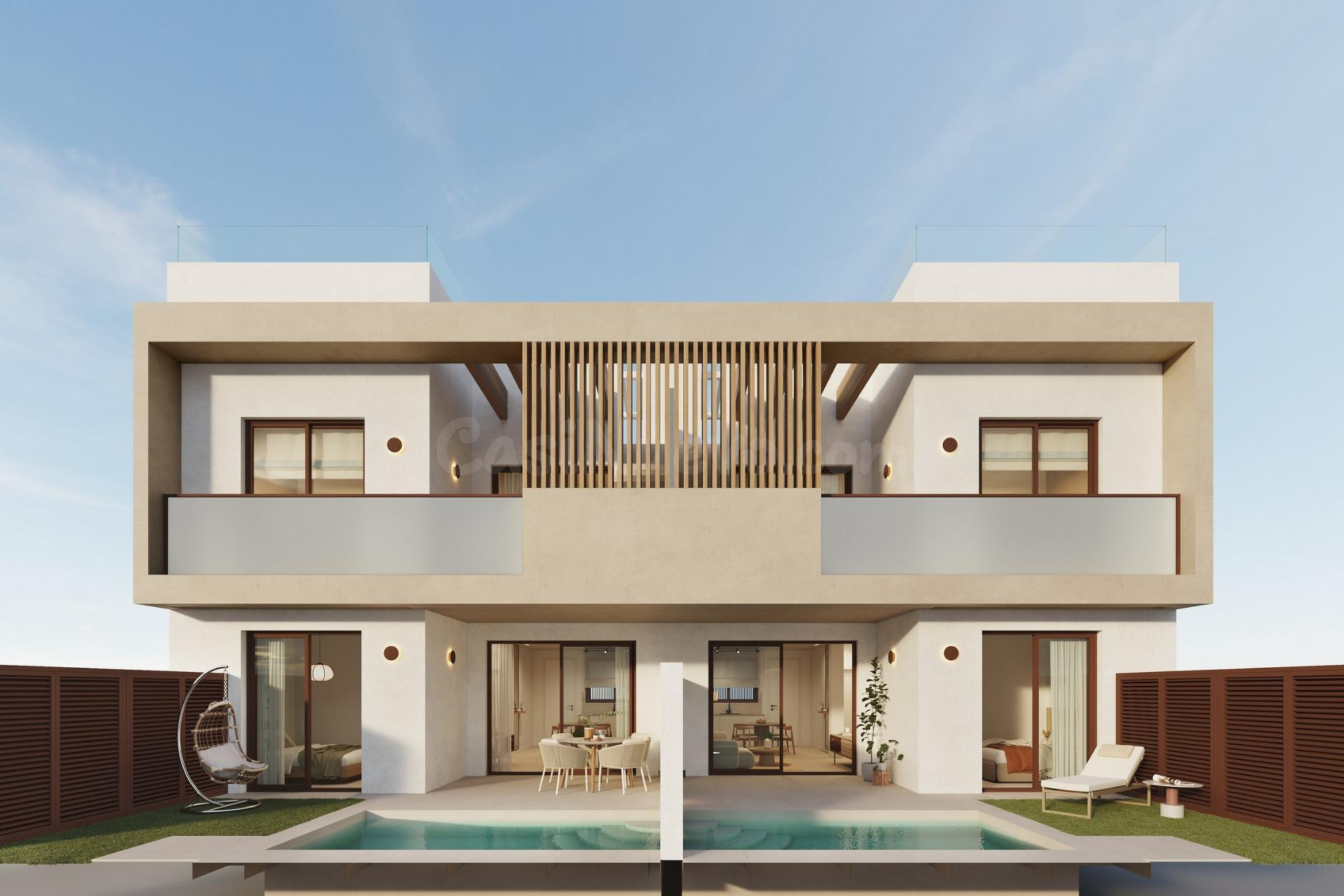 Exclusivos bungalows de obra nueva con piscina privada en Sa - foto 2