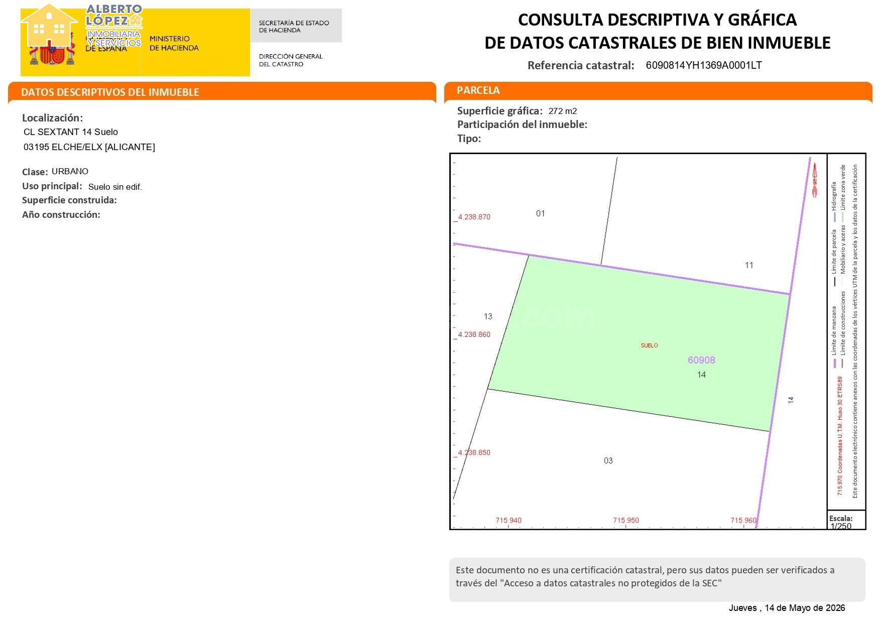 SE VENDE PARCELA URBANA EL ALTET, ZONA COOPERATIVA , SUELO N - foto 2
