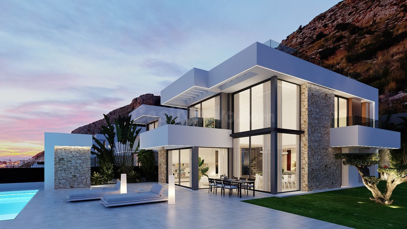 VENTA-OBRA NUEVA-VILLA DE LUJO-FINESTRAT-3D-4B-SUPERFICIE 41 - foto 3