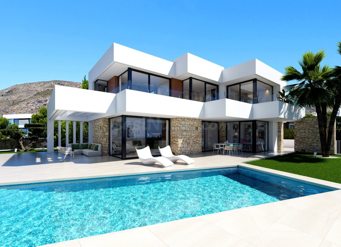 VENTA-OBRA NUEVA-VILLA DE LUJO-FINESTRAT-3D-3B-SUPERFICIE 22 - foto 2