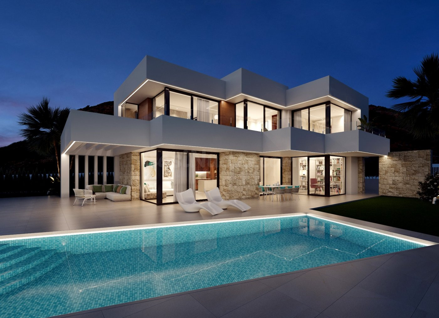 VENTA-OBRA NUEVA-VILLA DE LUJO-FINESTRAT-3D-3B-SUPERFICIE 22 - foto 5