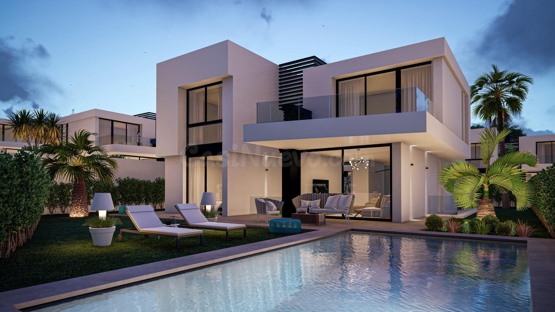 Exclusivas villas de nueva construcción con piscina privada en La Nucía, cerca de Benidorm