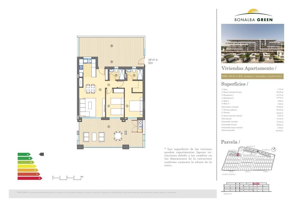Ático 2 habitaciones 107m² en venta - Bonalba-Cotoveta - foto 5
