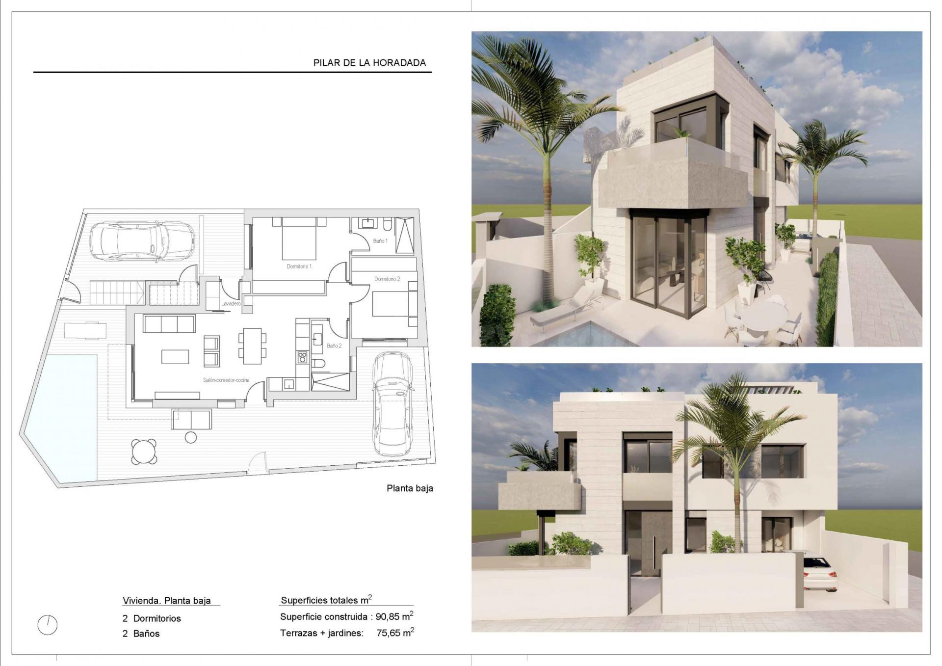 Exclusivos bungalows de nueva construcción con piscina privada en Pilar de la Horadada