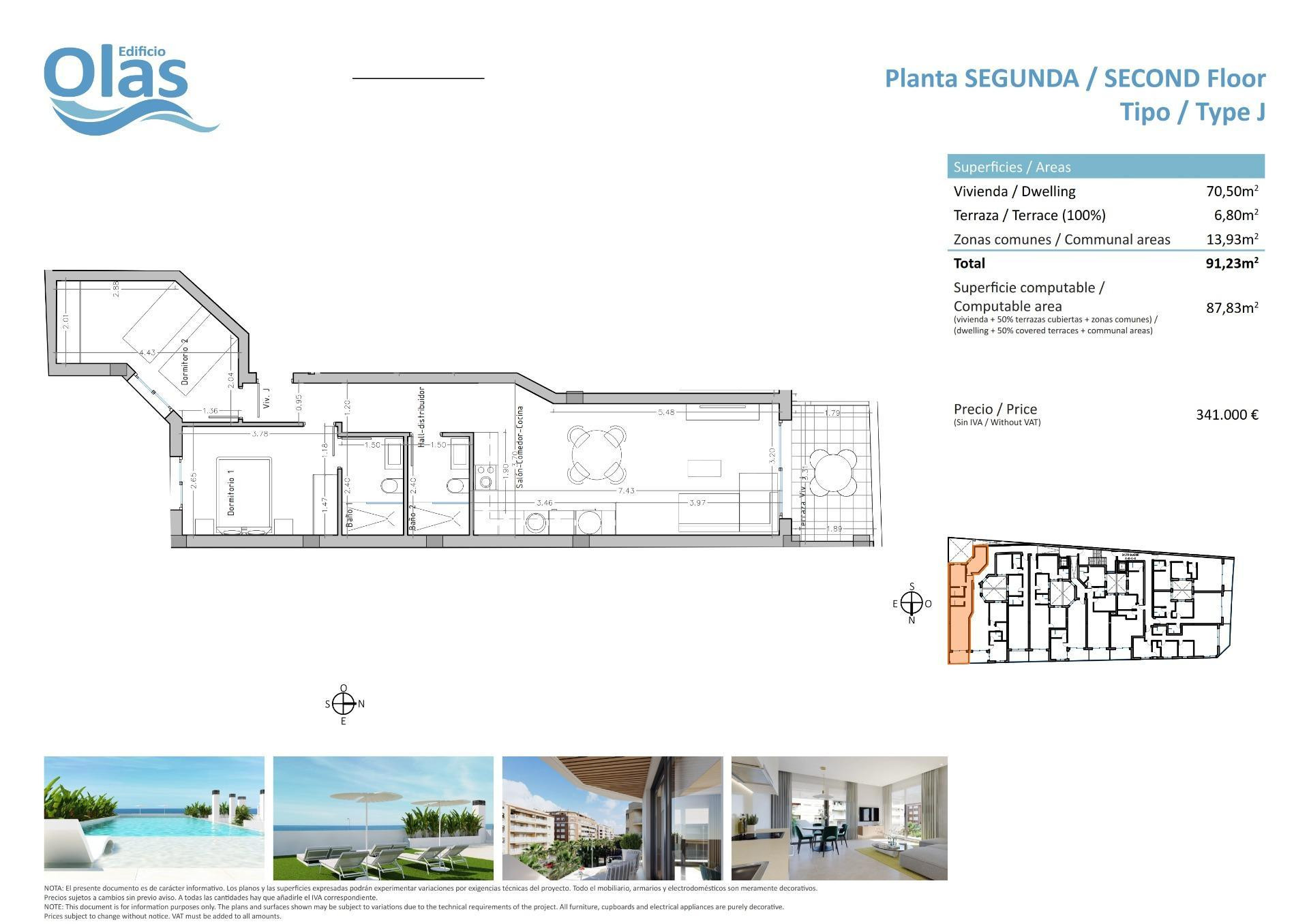 Piso 2 habitaciones 95m² en venta - Pueblo - foto 5