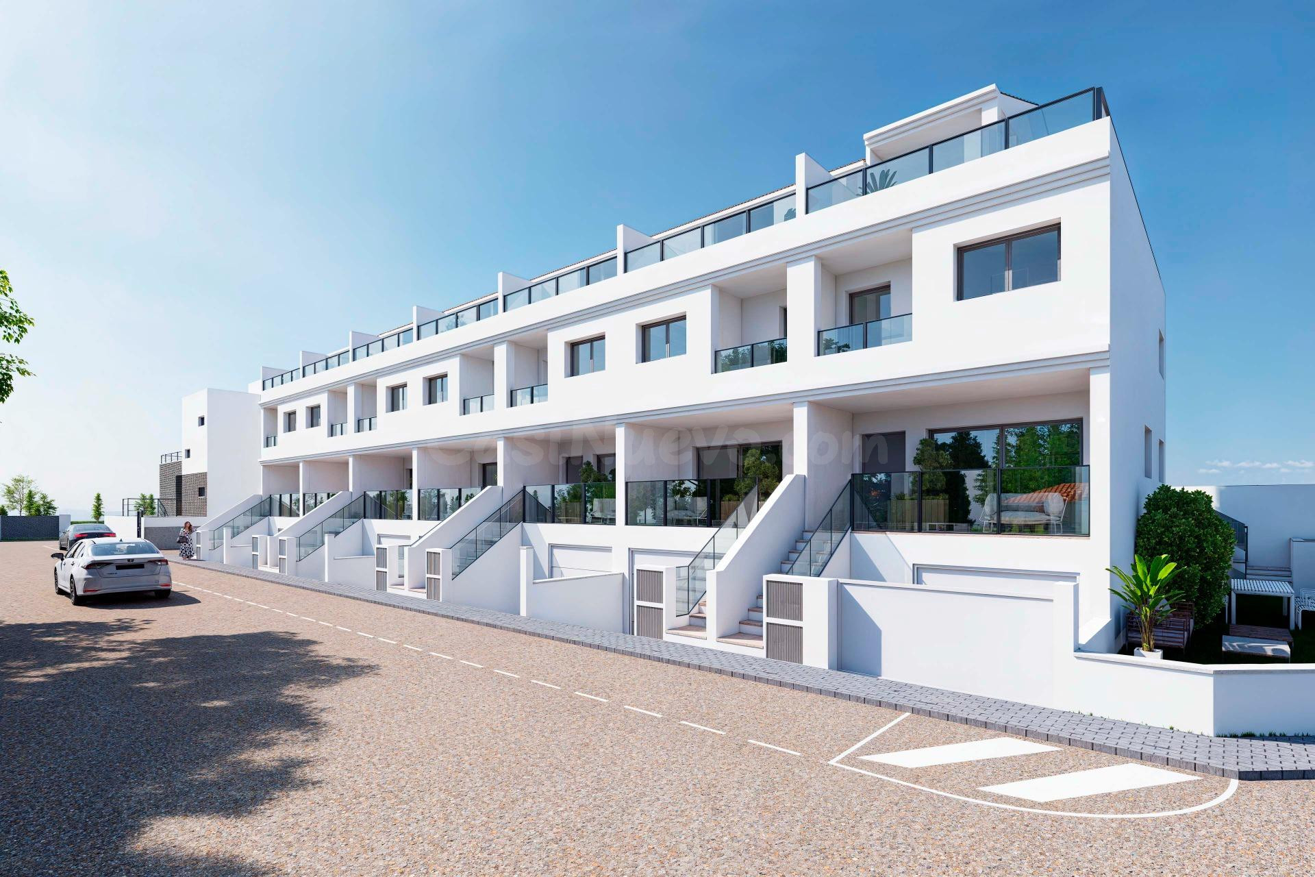 Modernas casas adosadas con solárium y sótano en Rafal, Alic - foto 3