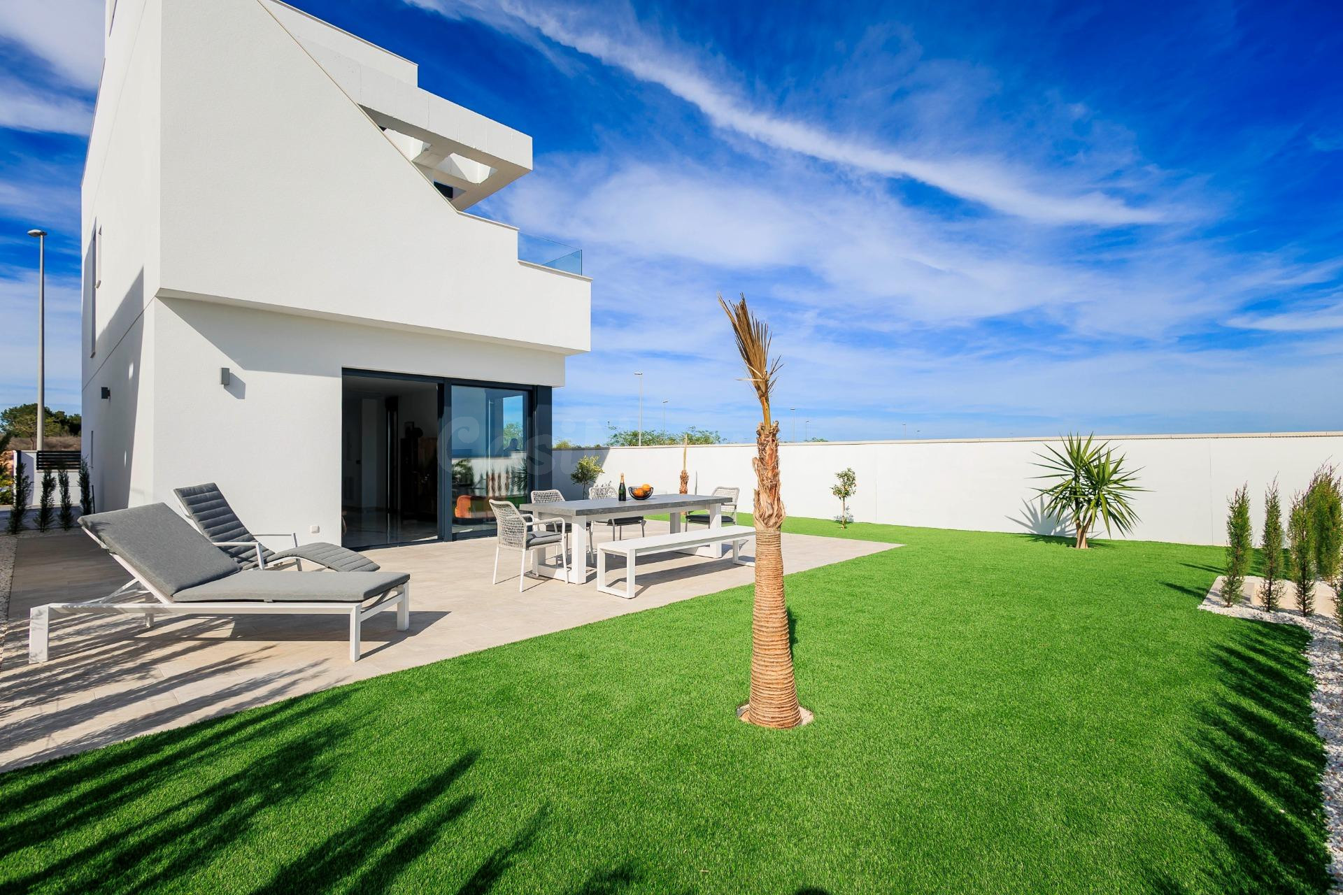 VILLAS DE OBRA NUEVA EN PILAR DE LA HORADADA EN EL CAMPO DE  - foto 2