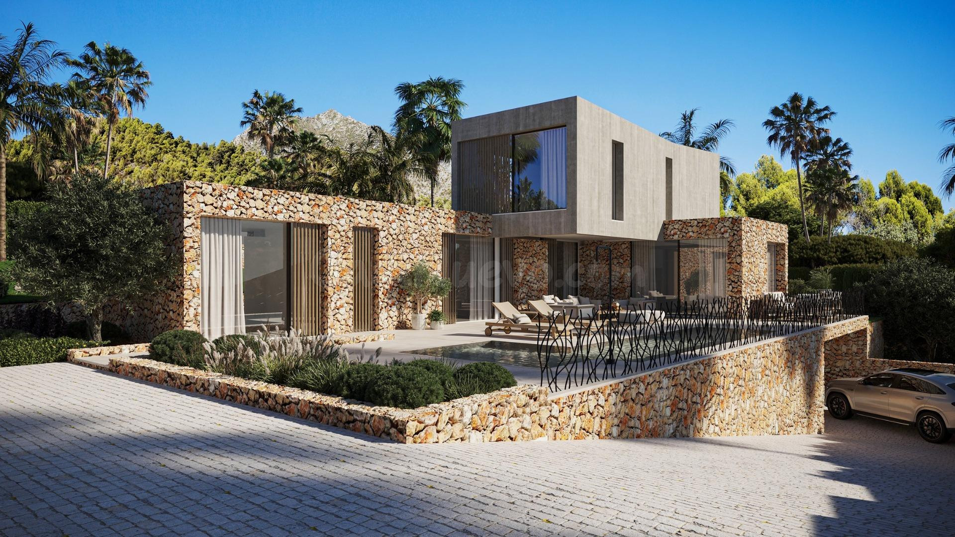 Villa moderna de nueva construcción con características de l