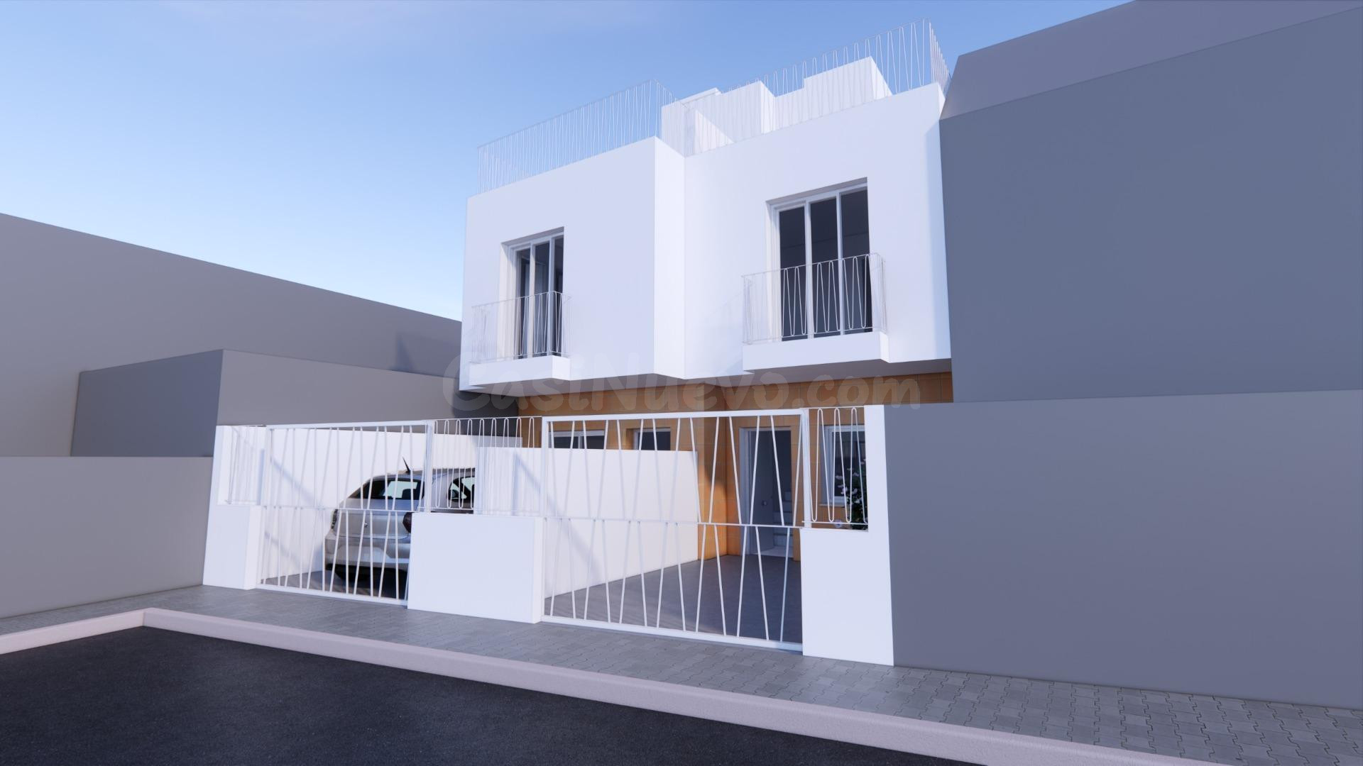 Casas adosadas de nueva construcción a 50 m de la playa en L