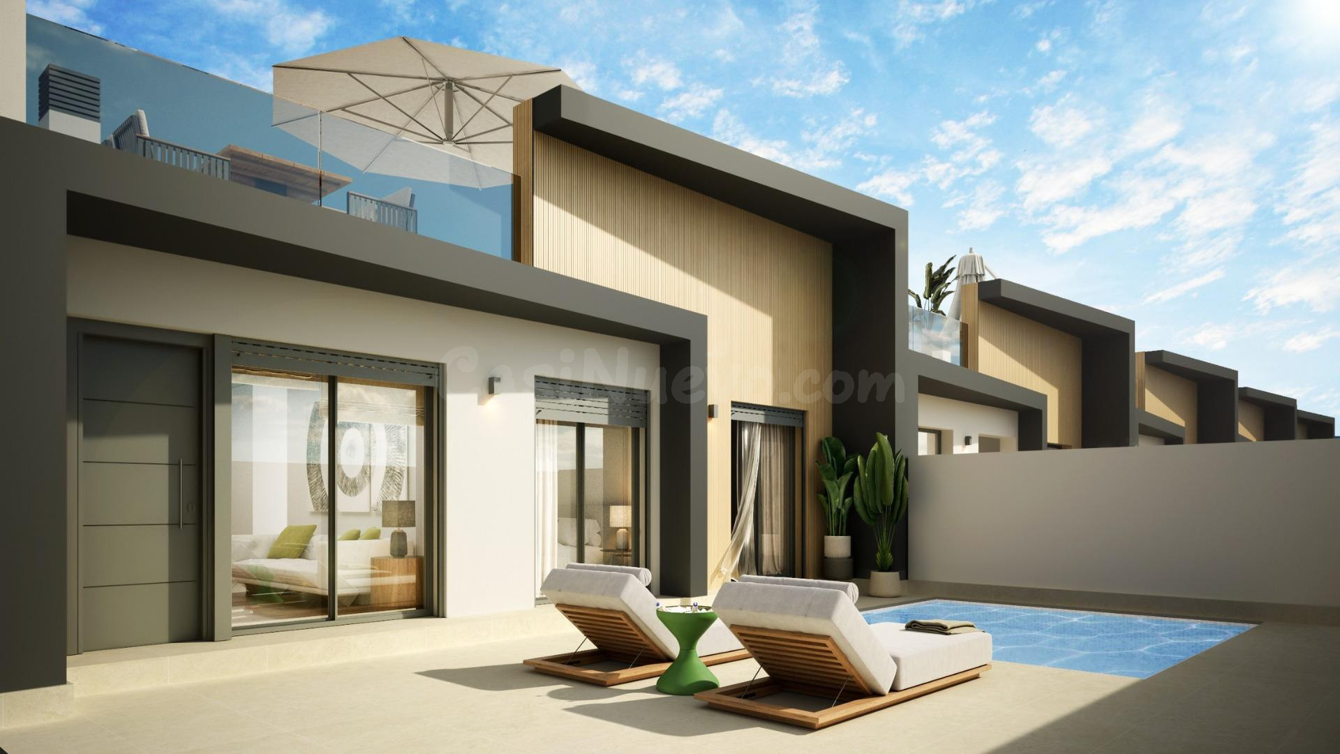 Casas adosadas de nueva construcción con piscina privada en 