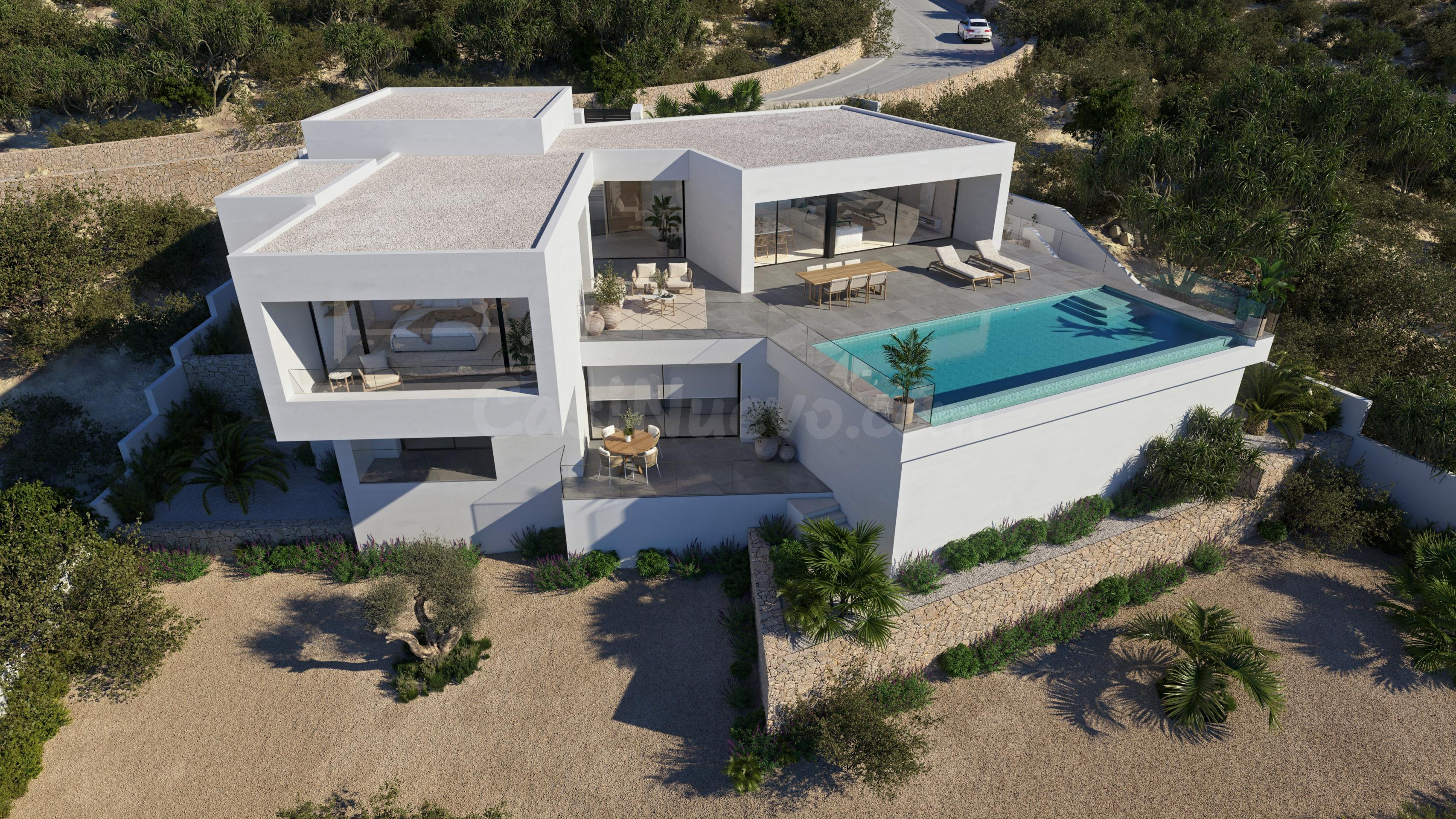 VILLA DE LUJO SOBRE EL MEDITERRÁNEO EN UBICACIÓN PRIVADA Y E