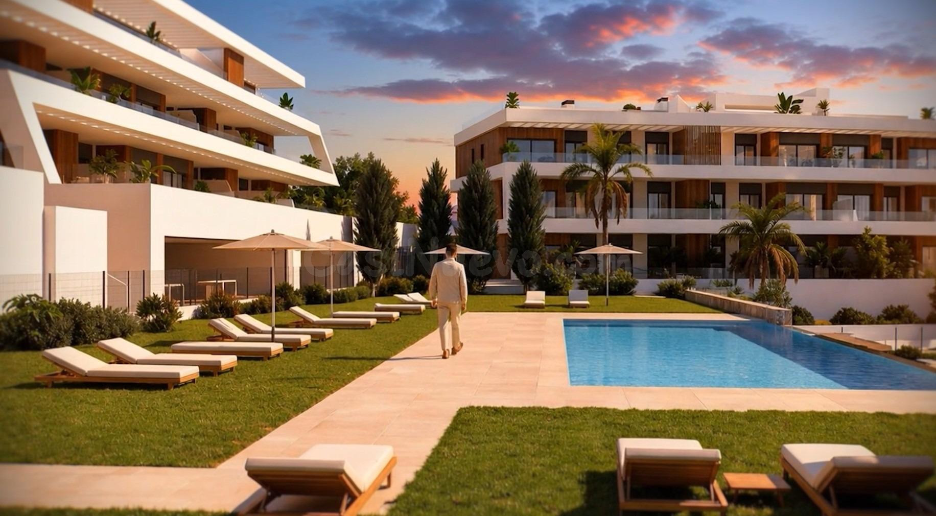 Apartamentos de nueva construcción con vistas al mar en Balc