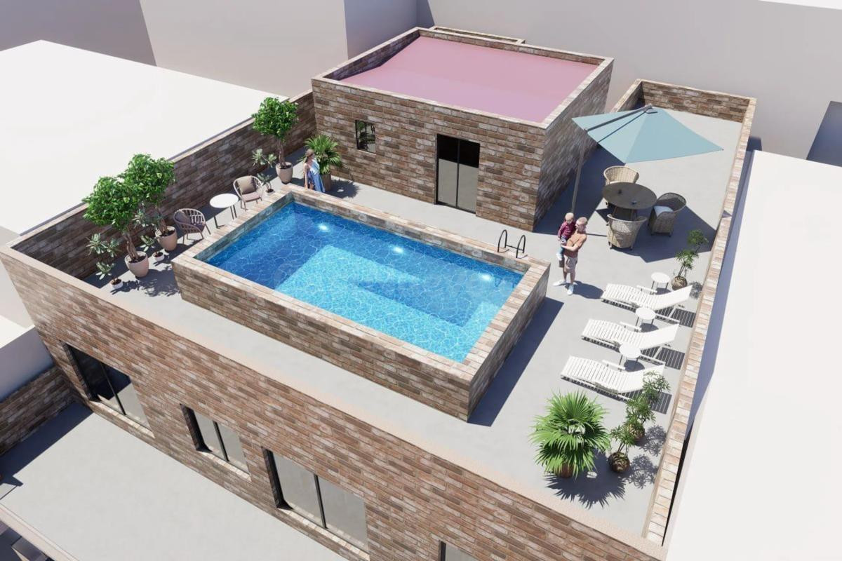 Apartamentos modernos con piscina en la azotea a solo 250 me
