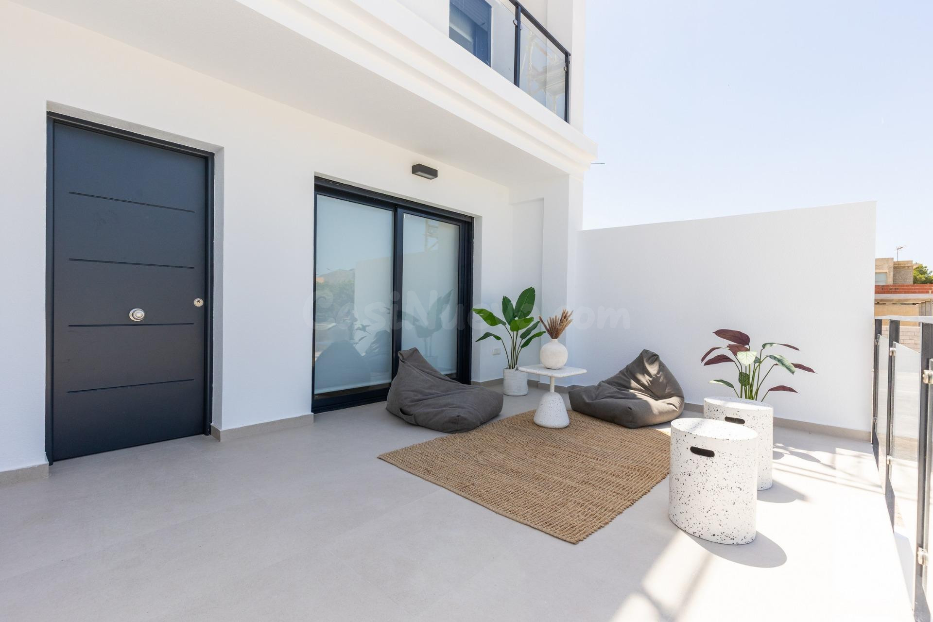 Modernas casas adosadas con solárium y sótano en Rafal, Alic - foto 5