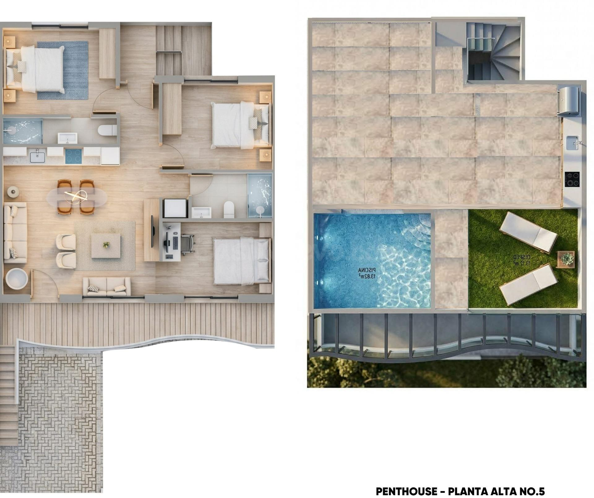 Bungalows de nueva construcción de estilo boutique con pisci - foto 5