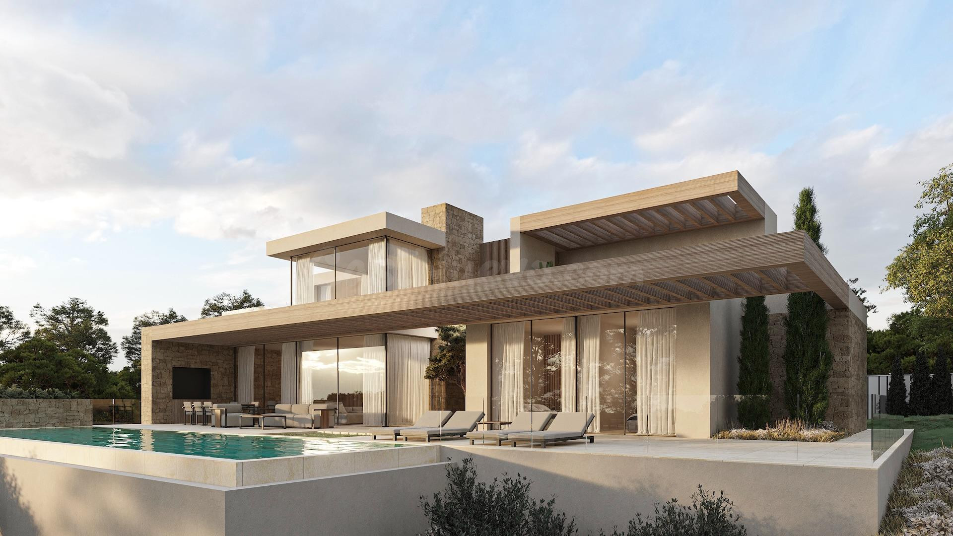 Villa contemporánea con vistas panorámicas al mar en La Fust