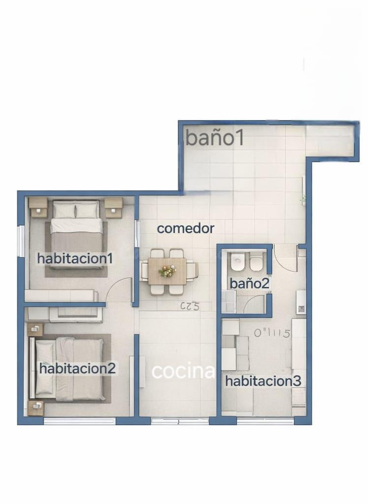 Se vende piso en bloque con ascensor en Avenida Juan Carlos  - foto 3