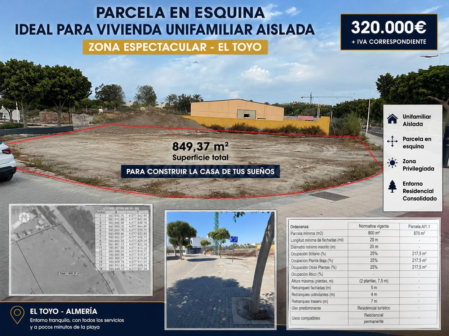 Exclusiva parcela en esquina de 849 m2 junto al Golf de El T - foto 4