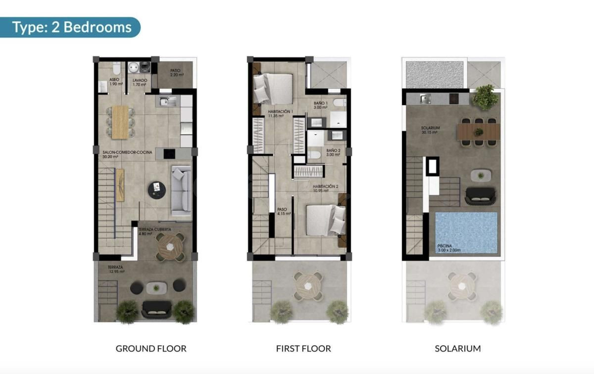 Adosado 2 habitaciones 130m² en venta - Comunidad valenciana - foto 3