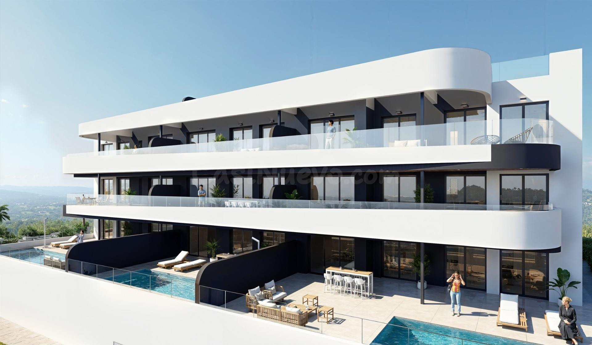 Apartamentos y villas de nueva construcción frente al campo  - foto 4