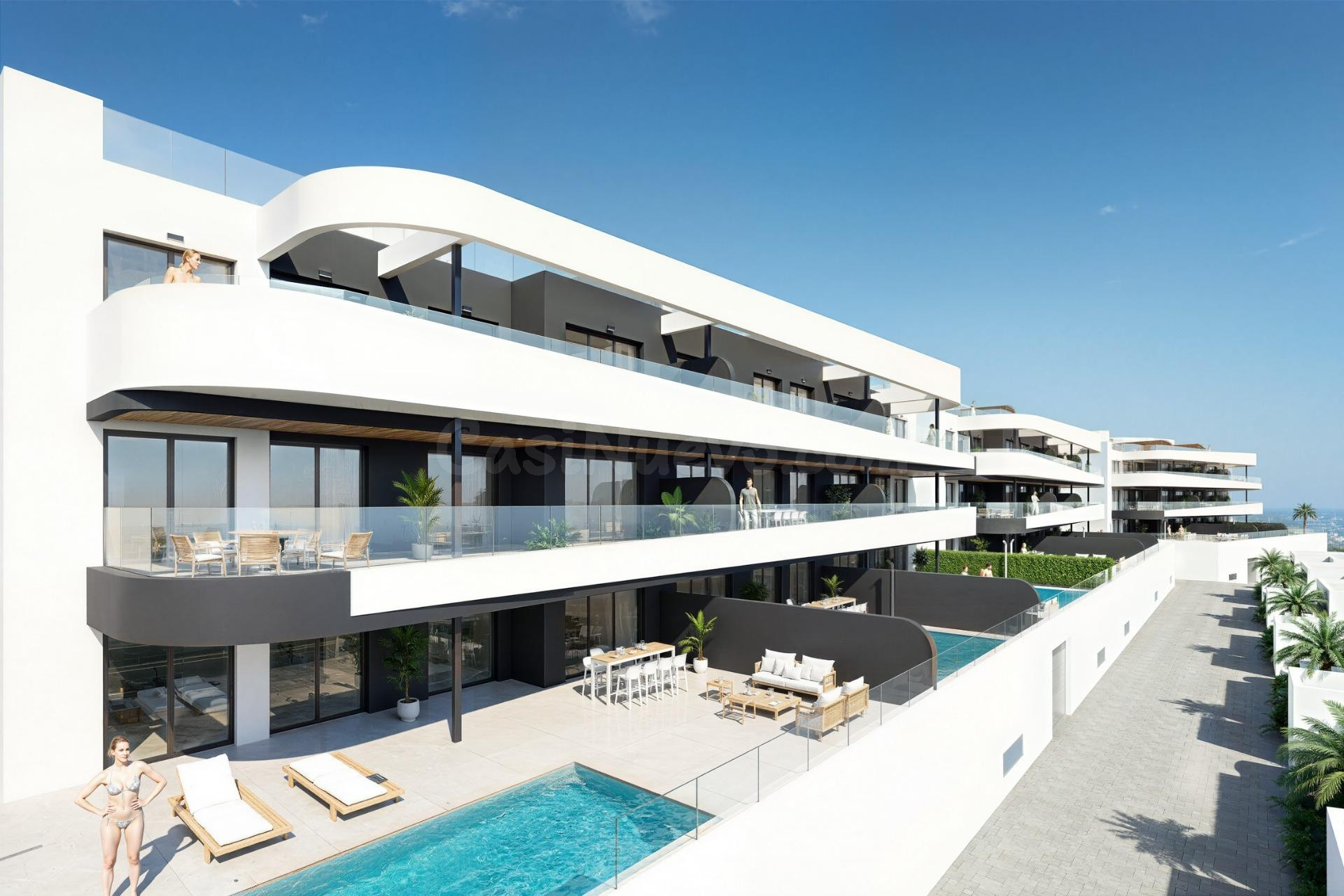 Apartamentos y villas de nueva construcción frente al campo  - foto 5