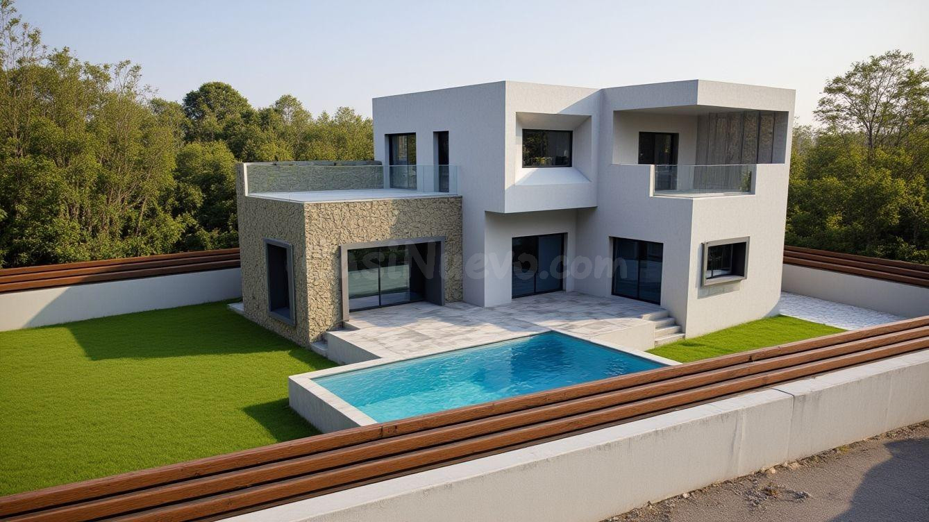 Moderna villa de nueva construcción con vistas abiertas en C - foto 2
