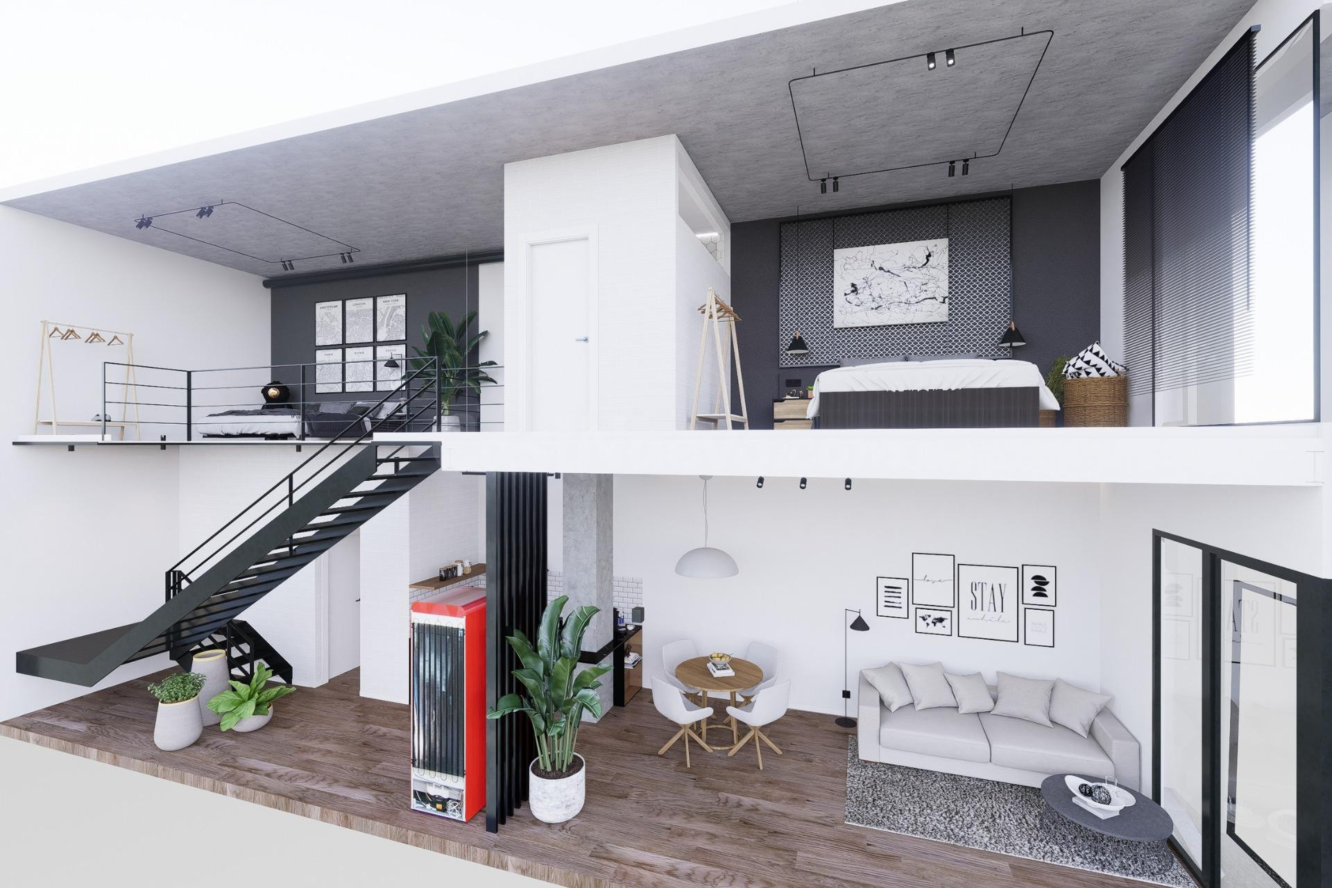 Modernos apartamentos dúplex tipo loft en el corazón de Alic - foto 2