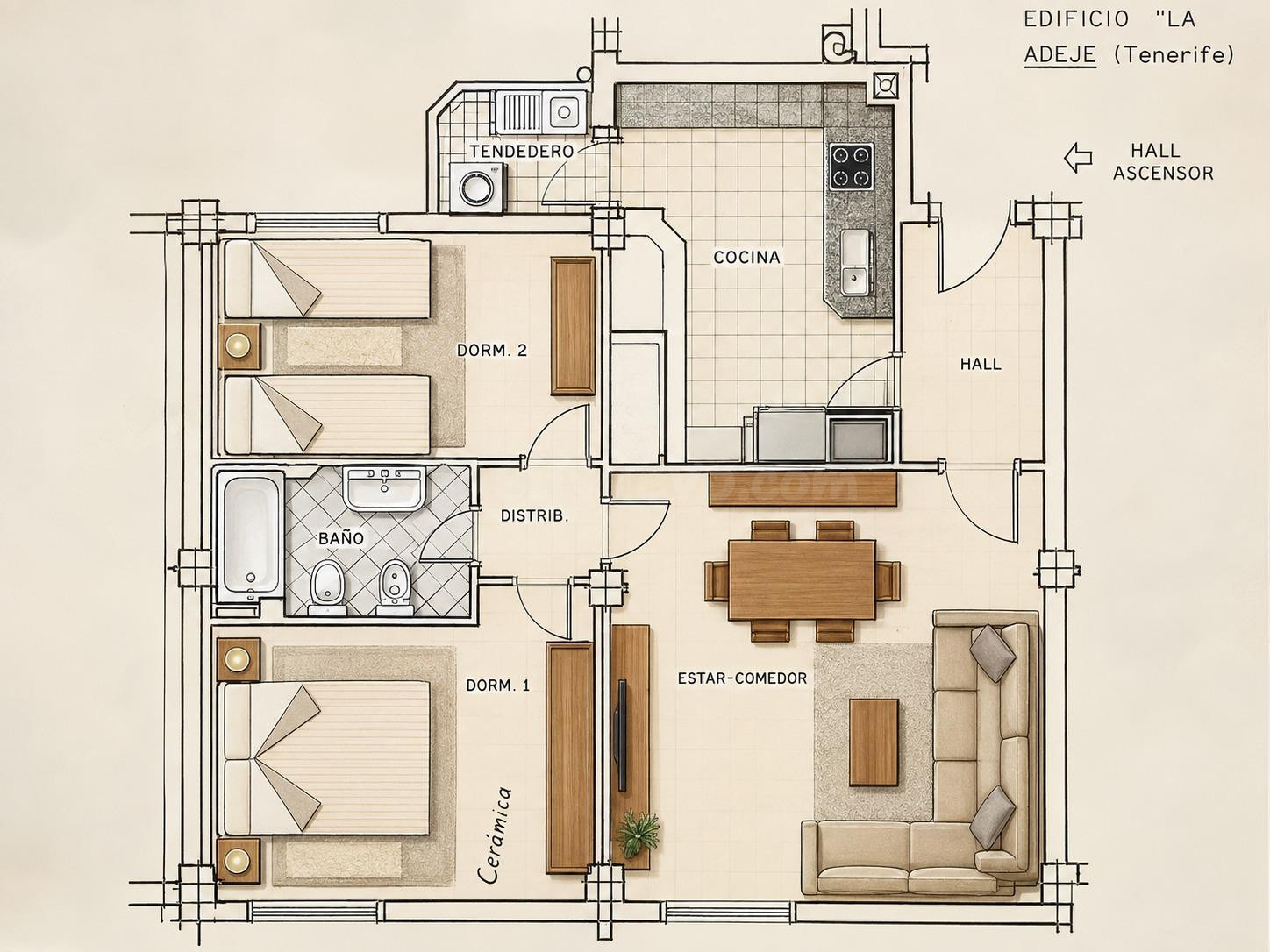 ADEJE - 2 habitaciones - 16.000€ entrada | 840 €/MES hipotec - foto 2