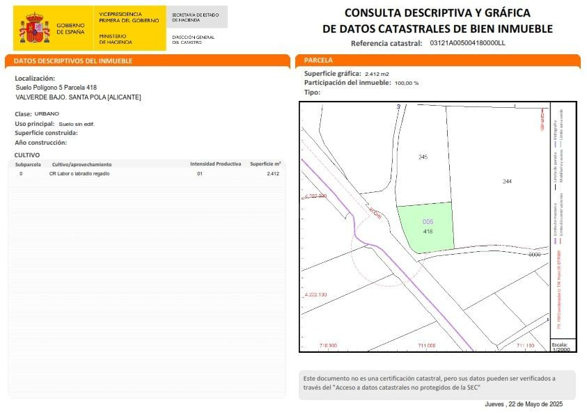 PARCELA PRÓXIMA A SANTA POLA !!! - foto 2