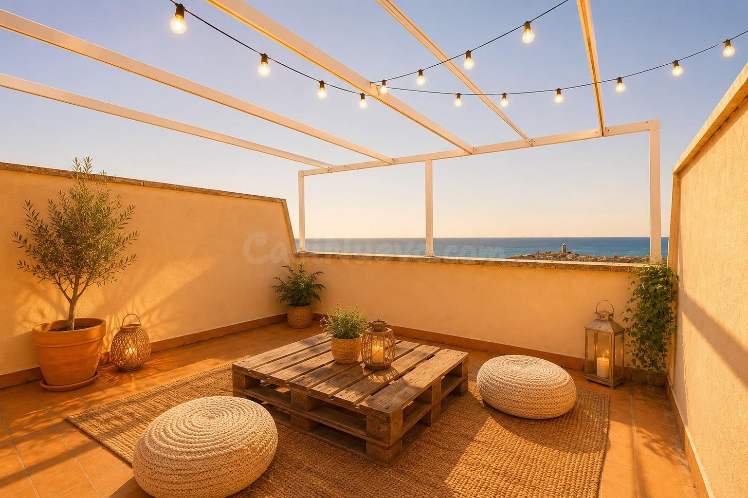 ÁTICO DÚPLEX CON TERRAZA PANORÁMICA Y VISTAS INFINITAS AL ME