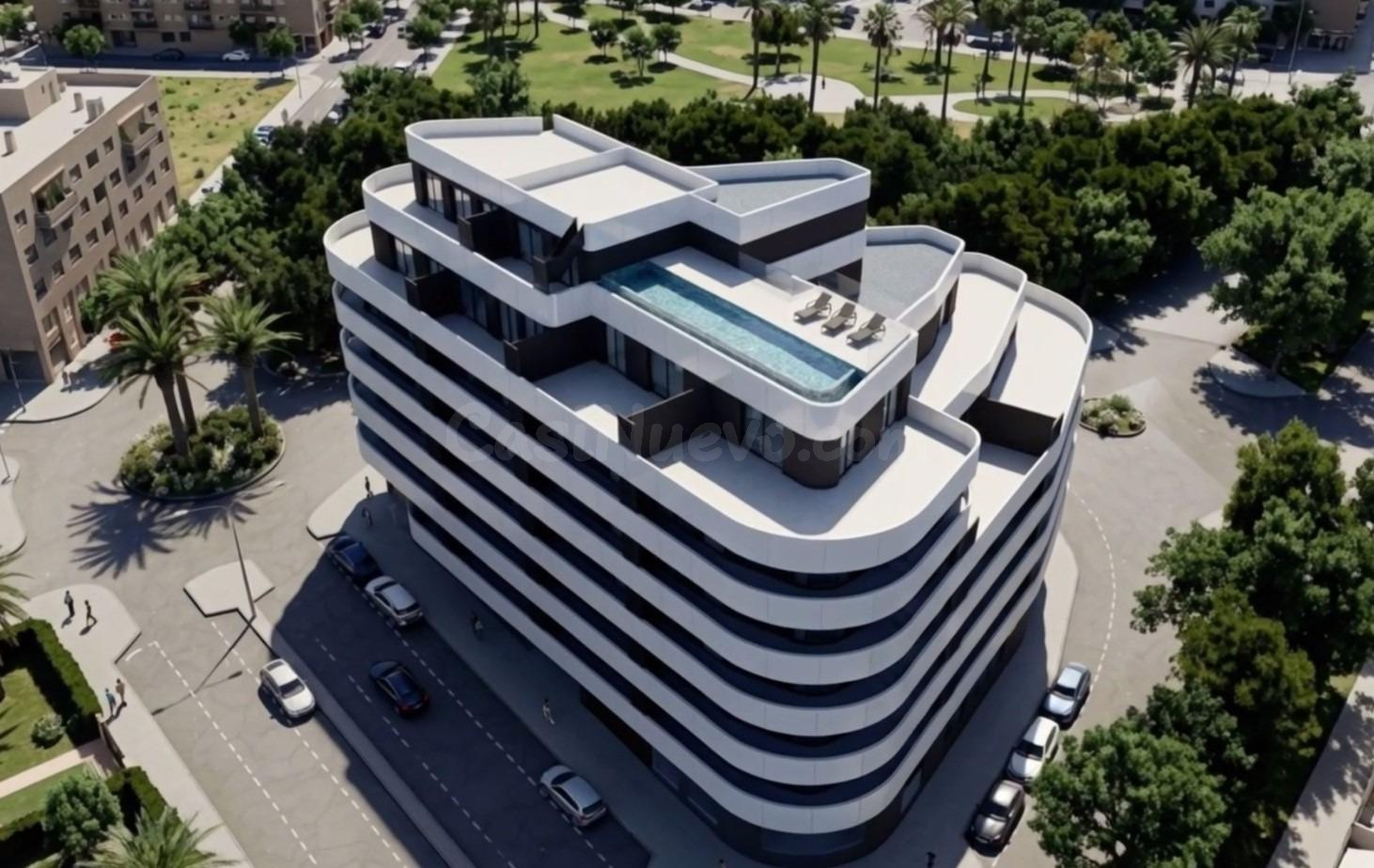 Obra nueva en Calpe a 300 m de la Playa del Arenal: pisos de