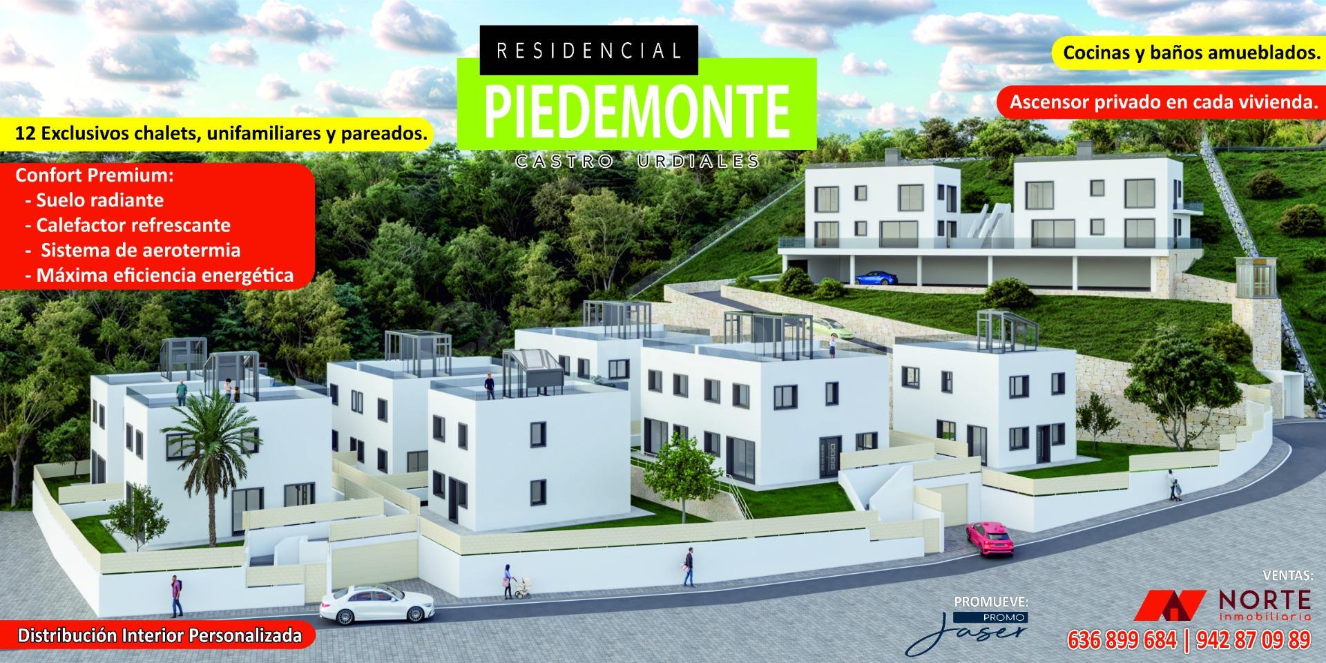 "Resinecial Piedemonte" Promoción de 12 exclusivos chalets en Castro Urdiales