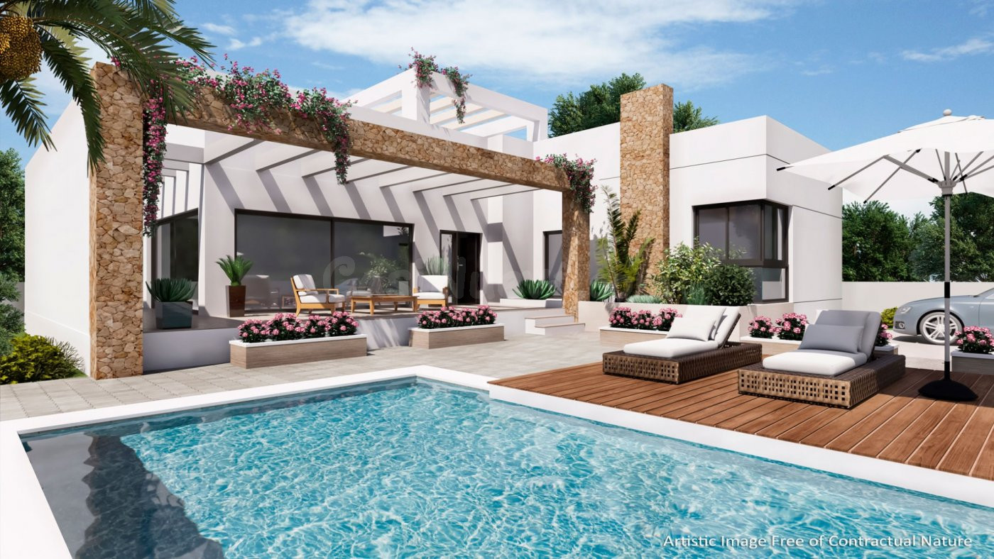 Obra Nueva Villa de Lujo de 3 Dormitorios y 3 Baños con pisc