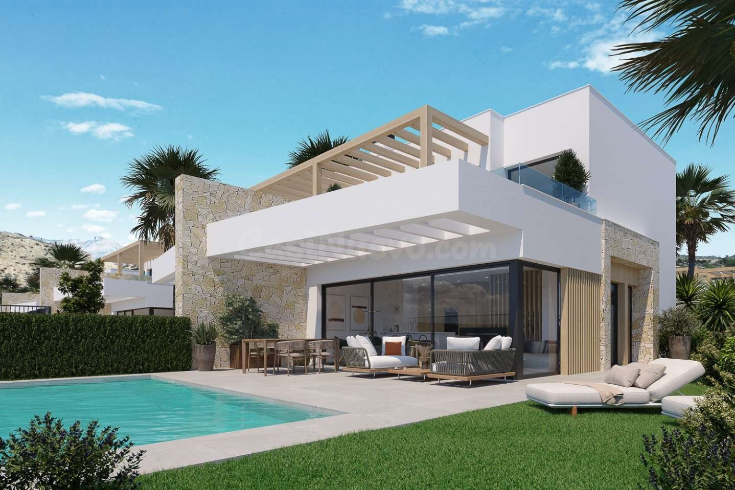 Gran Villa de lujo pareada de 3 Dorm y 3 Baños con parcela y