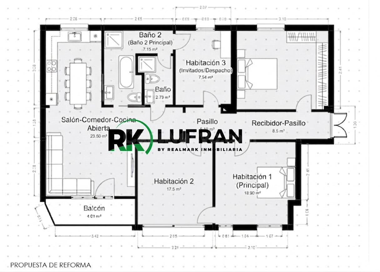 PISO A LA VENTA PARA REFORMAR (CON PROPUESTA DE REFORMA) EN  - foto 2