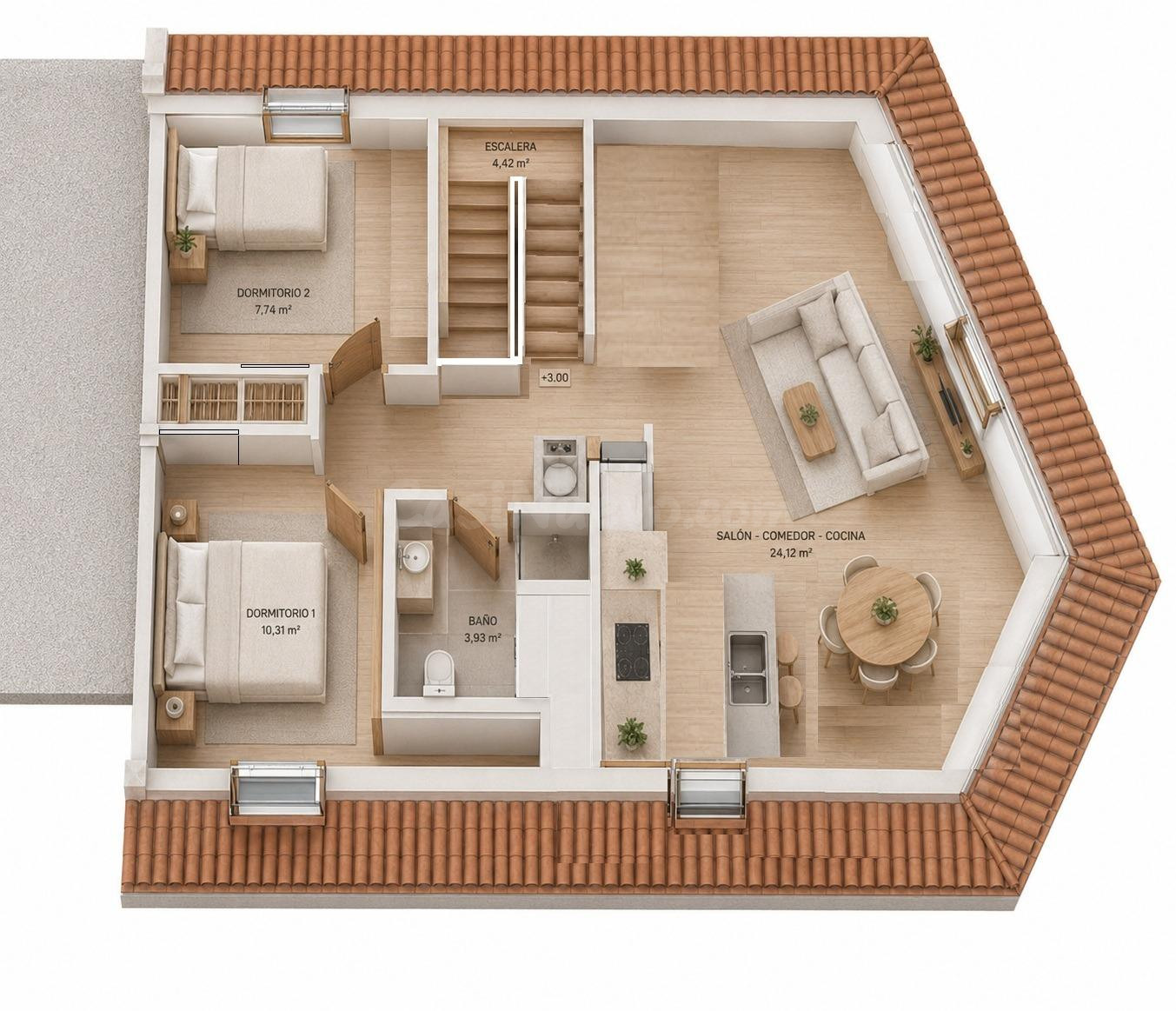 Vivienda TIPO ÁTICO en una Segunda Planta. (Segovia) - foto 3