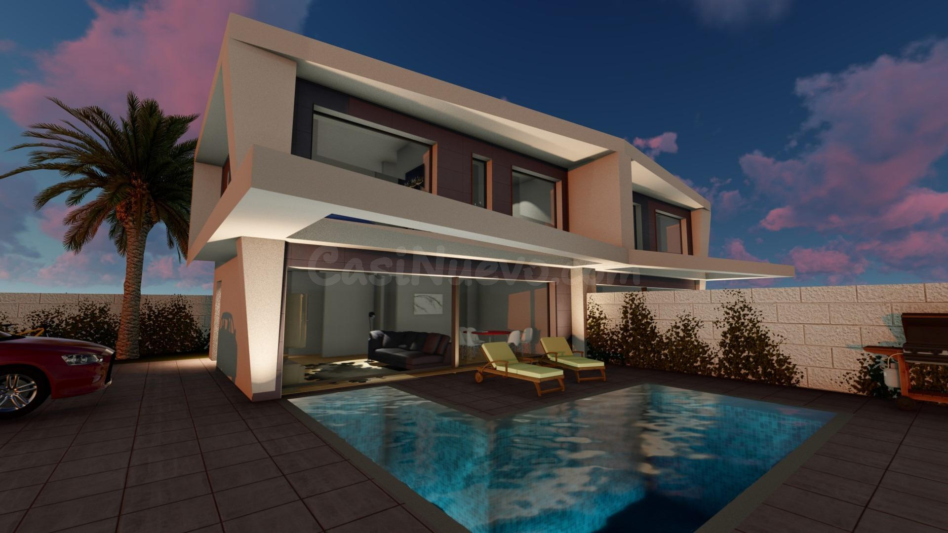 Villa de lujo en Gran Alacant – Obra Nueva Con piscina y cer
