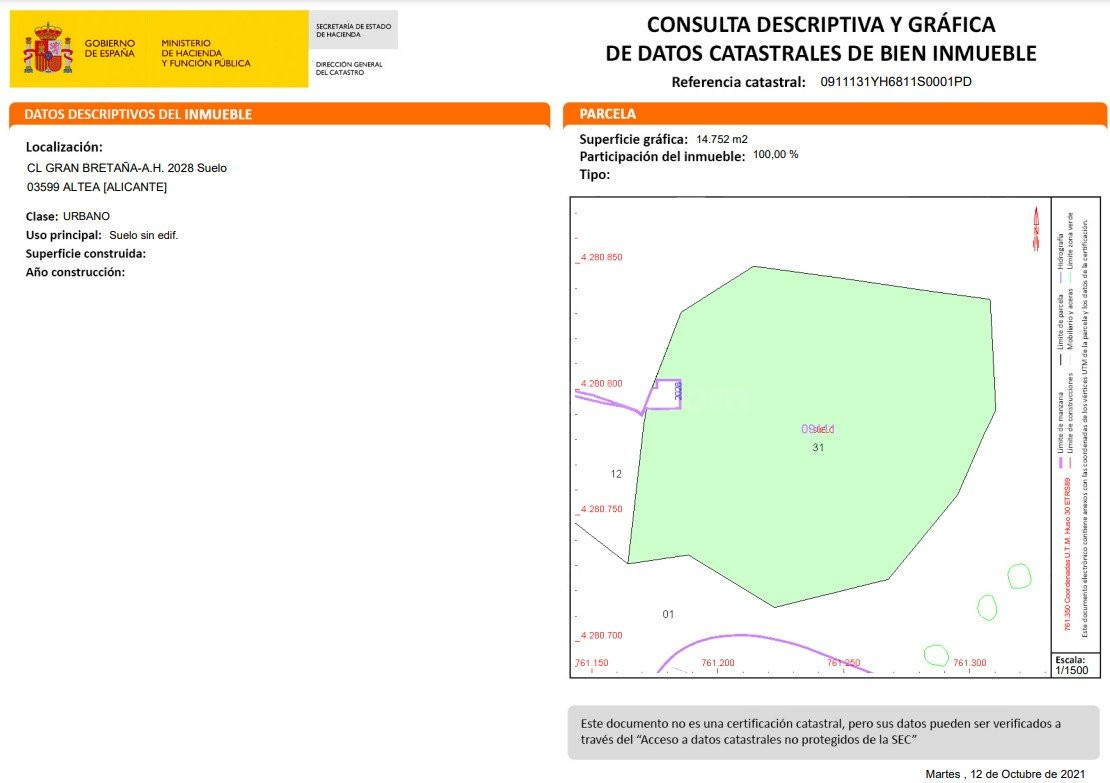 Solar en venta en Calle Gran Bretaña- ALTEA HILLS - foto 4