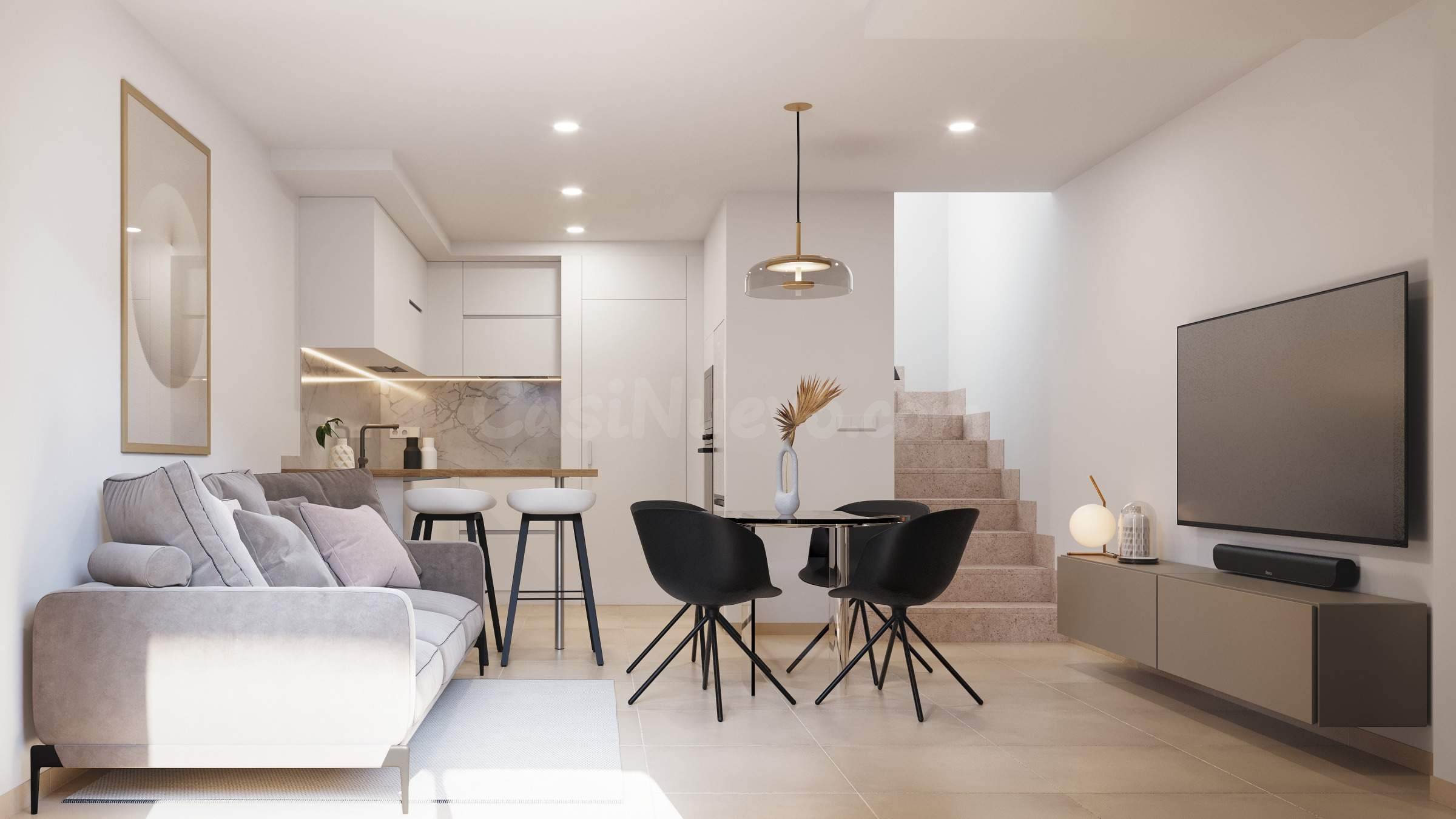 TRIPLEX ADOSADO, DE 2 O 3 DORMITORIOS Y 2 BAÑOS, CON GARAJE  - foto 3