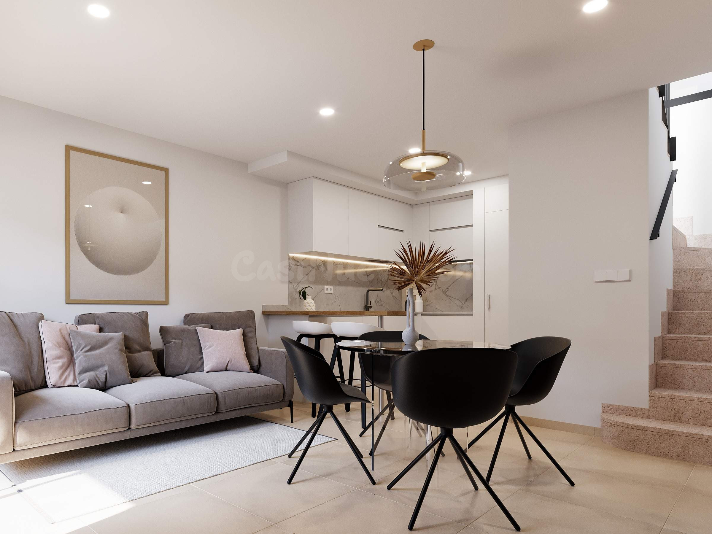TRIPLEX ADOSADO, DE 2 O 3 DORMITORIOS Y 2 BAÑOS, CON GARAJE  - foto 4