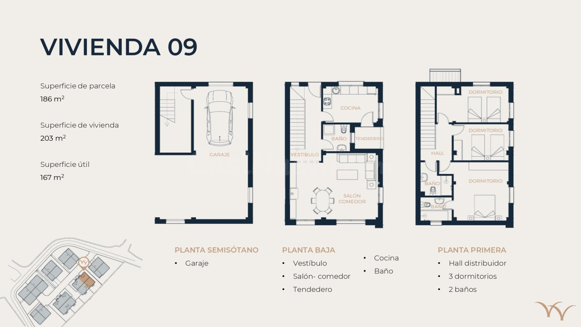 Pareado 3 habitaciones 203m² en venta - Silió