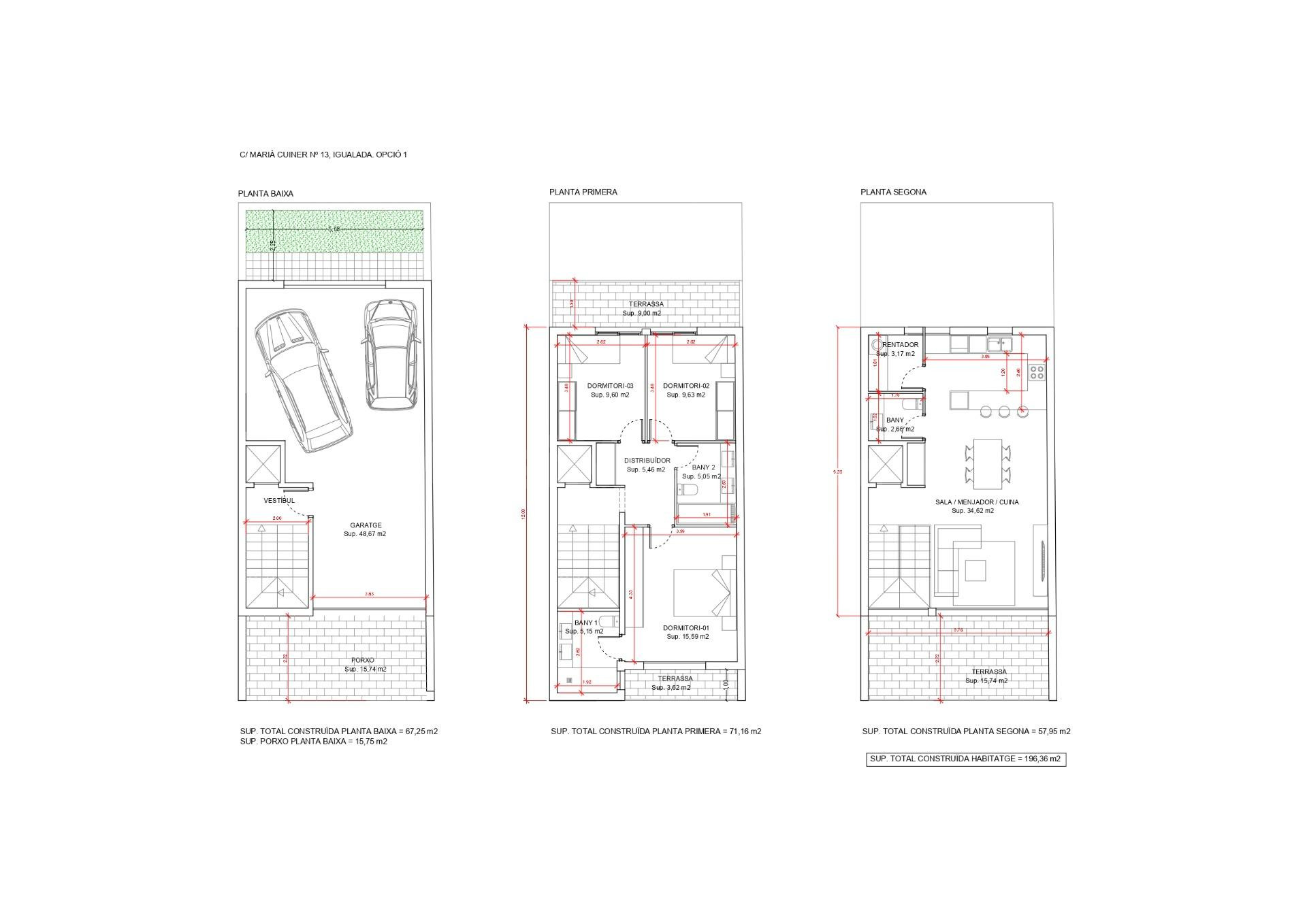 VENTA TERRENO EN IGUALADA ZONA POBLE SEC 101,30M2!! - foto 3