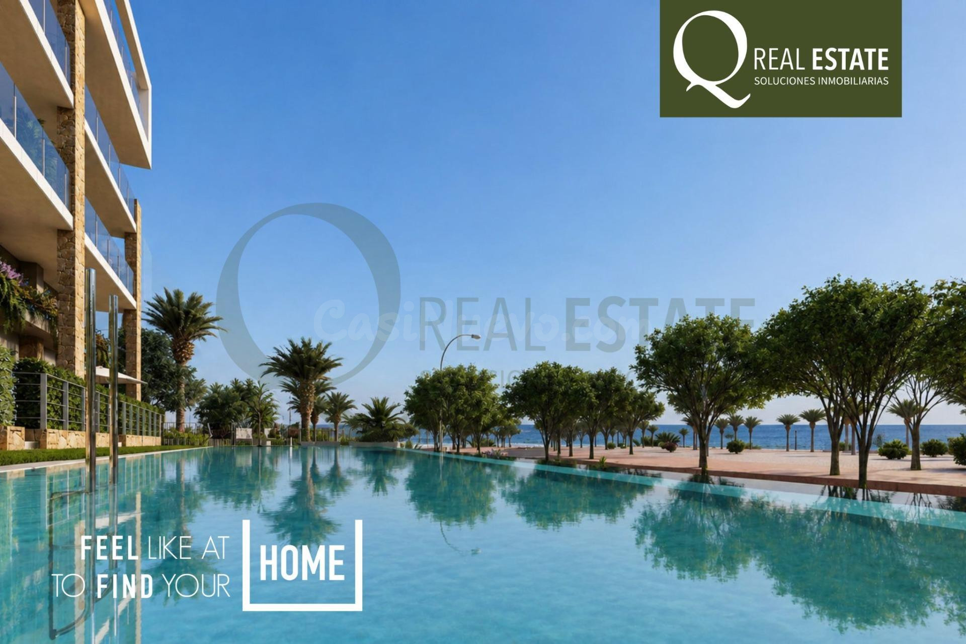 Vivienda nueva en Playa Paraiso, Villajoyosa, primera línea vistas frontales al mar y con terraza.