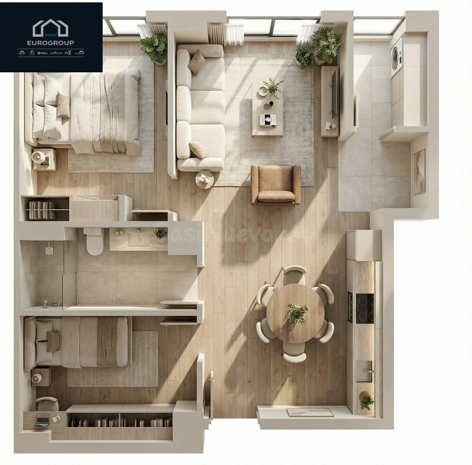APARTAMENTO (EN construcción)  PLANTA BAJA CON 2 DORMITORIOS A ESTRENAR CON PARKING COMUNITARIO Y PISCINA