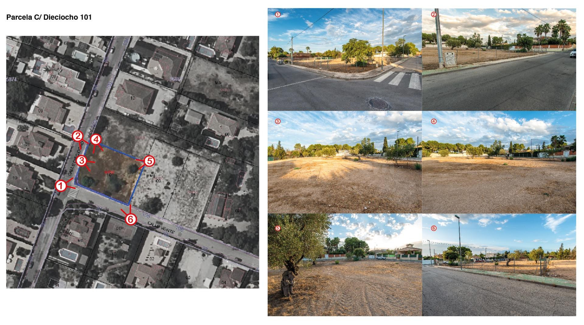 Parcela en esquina de 1002m2 en Los Conejos