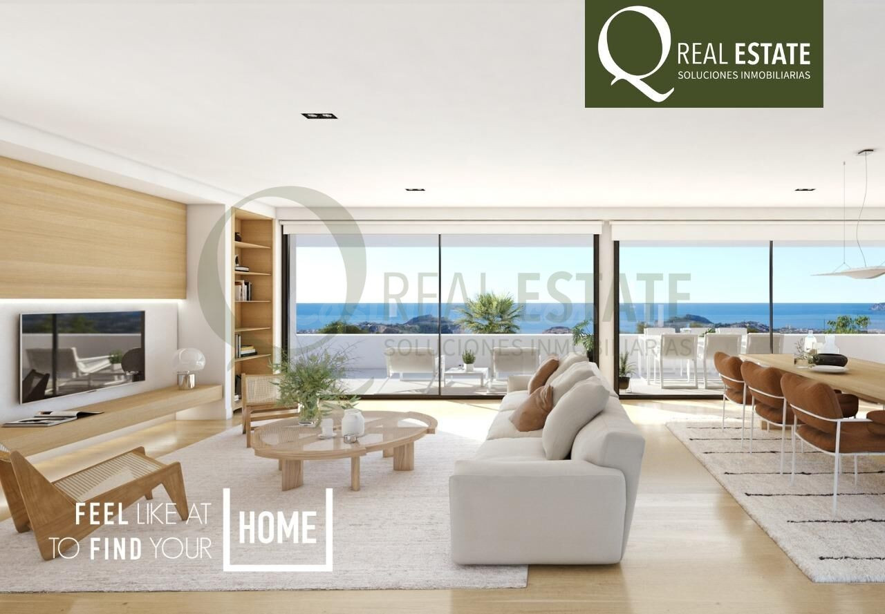 Villa de lujo en Cumbre del Sol con vistas al Peñón de Ifach y piscina de diseño curvo
