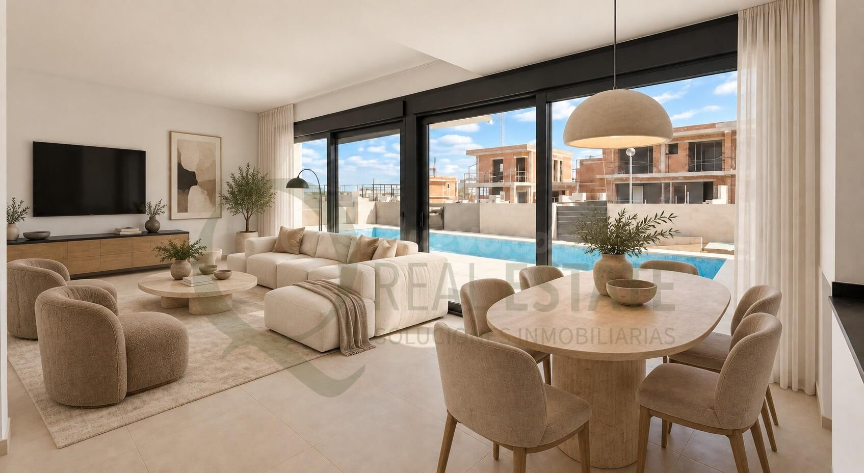 Chalet en Gran Alacant con piscina privada, jardín y amplias - foto 5