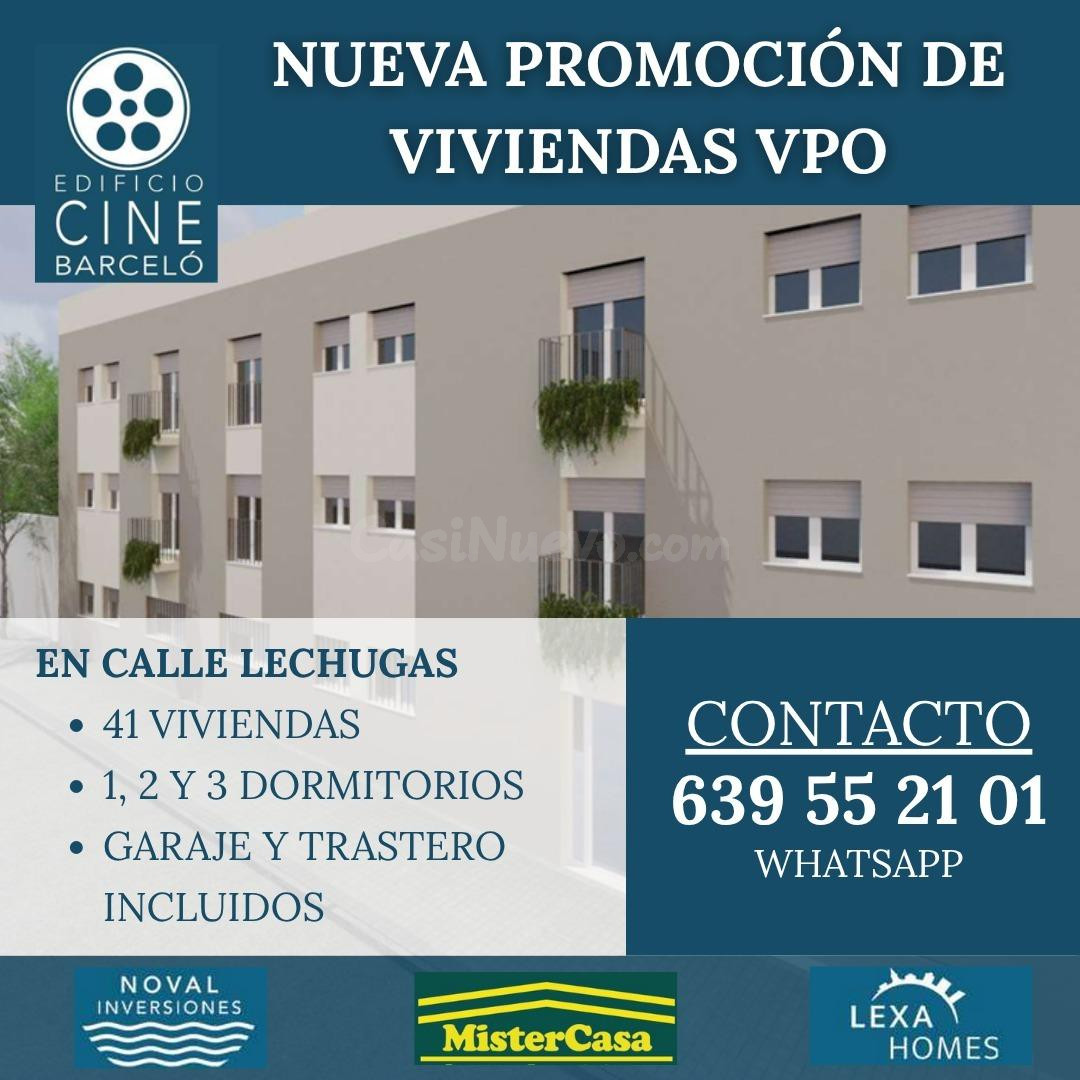 EXCLUSIVA! OBRA NUEVA. PISO 2 habitaciones en C/ Lechugas